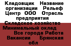 Кладовщик › Название организации ­ Рельеф-Центр, ООО › Отрасль предприятия ­ Складское хозяйство › Минимальный оклад ­ 28 000 - Все города Работа » Вакансии   . Брянская обл.